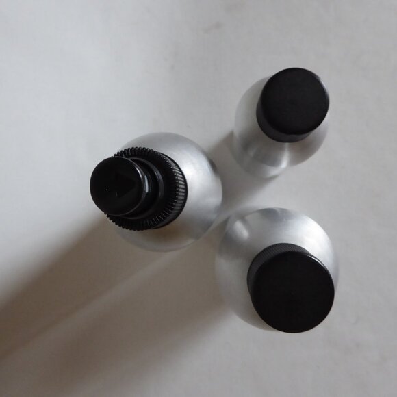 NEW CONTAINER STORE ALUMINUM EMPTY COSMETIC BOTTLE LOT OF 3 - Picture 4 of 5